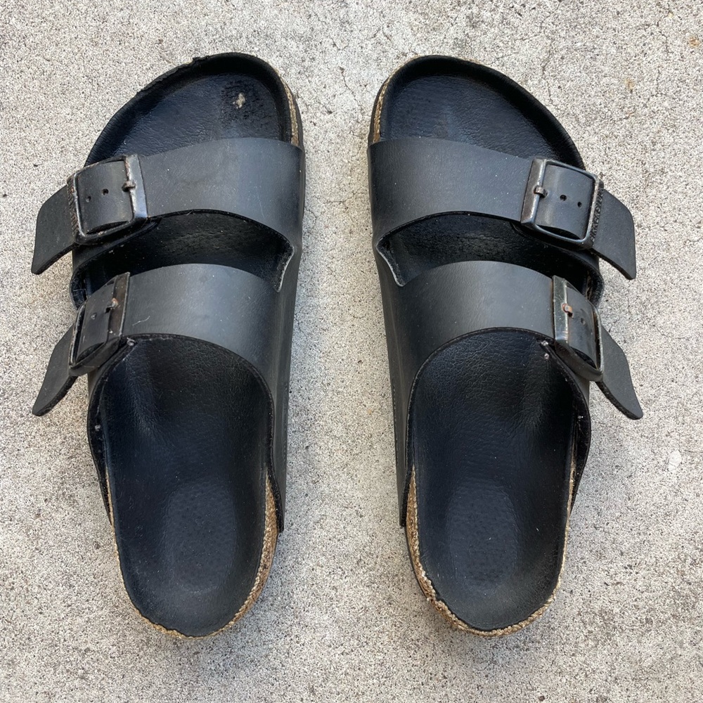 Birkenstock (Arizona Birko-Flor), Black, size 7.5